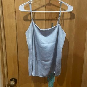 Forever 21 Light Silver Sliky Tank Top